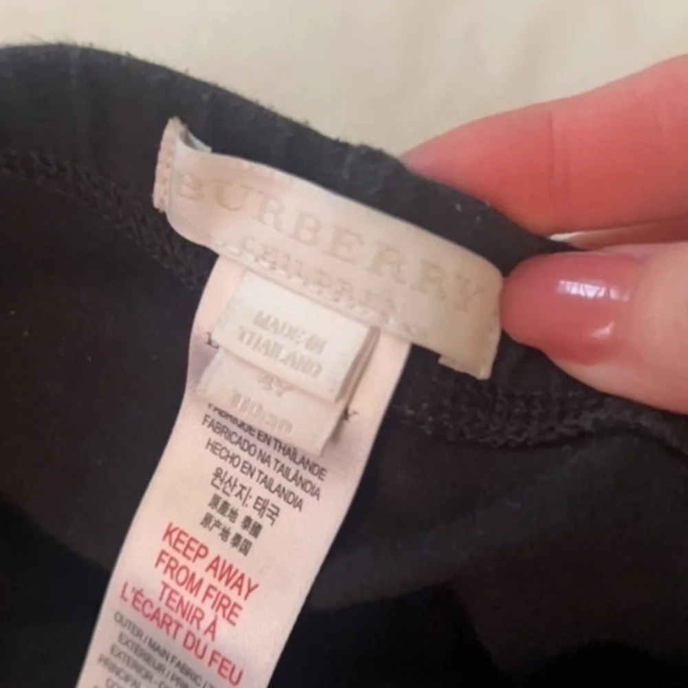 Burberry London Girls Black Logo Stretch Leggings Size‎ 4T